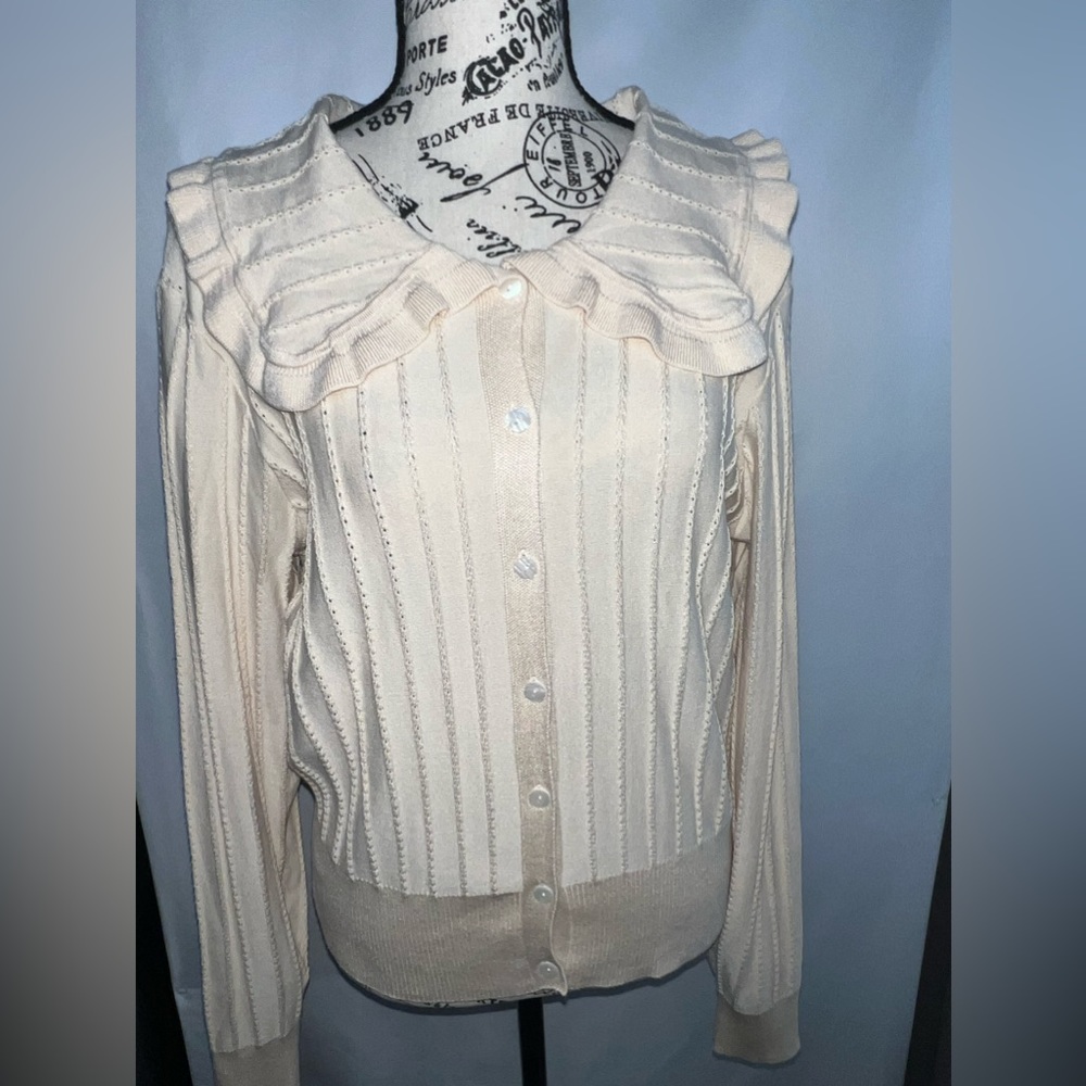 Calligraphie Cardigan Sweater size Large